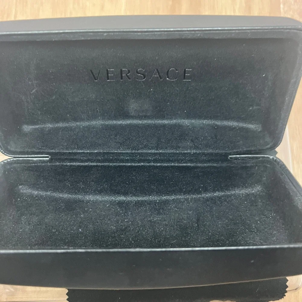 Versace Sunglasses Men 59mm Black Fair Polarized Greca Key Mod 4296 GB1/81